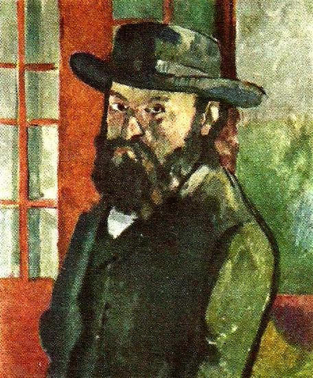 Paul Cezanne sjalvportratt oil painting image